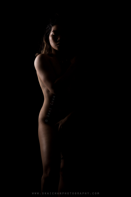 Bodyscape art silhouette photoshoot session with Cho at Tanjong Pagar (photography studio)