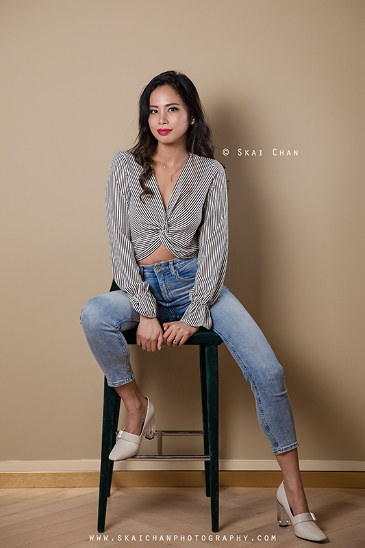 Modelling portfolio photoshoot session with Karen Ivy Diaz at Tanjong Pagar (indoor)