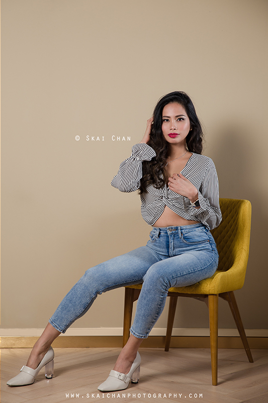 Modelling portfolio photoshoot session with Karen Ivy Diaz at Tanjong Pagar (indoor)