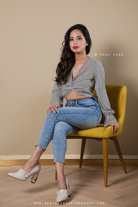 Modelling portfolio photoshoot session with Karen Ivy Diaz at Tanjong Pagar (indoor)