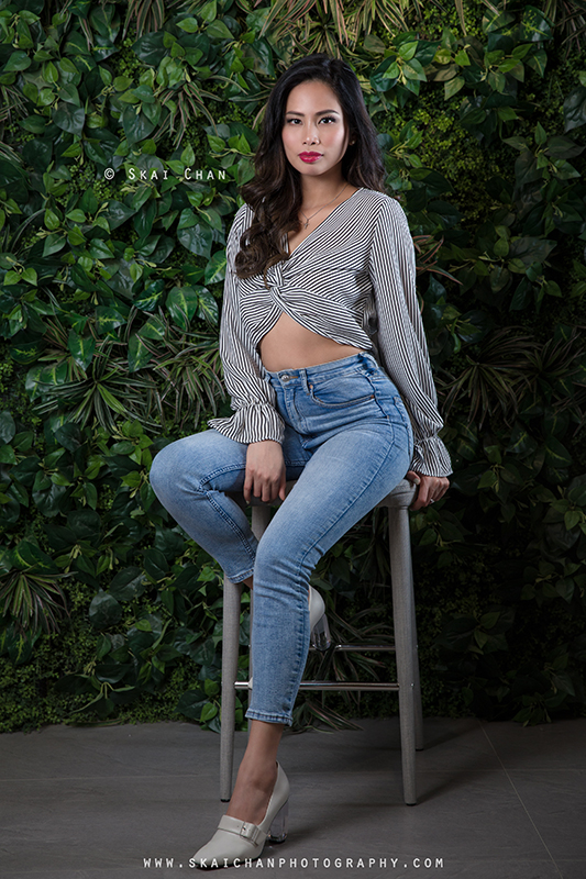 Modelling portfolio photoshoot session with Karen Ivy Diaz at Tanjong Pagar (indoor)
