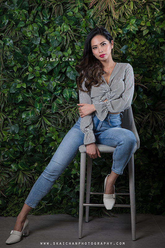 Modelling portfolio photoshoot session with Karen Ivy Diaz at Tanjong Pagar (indoor)