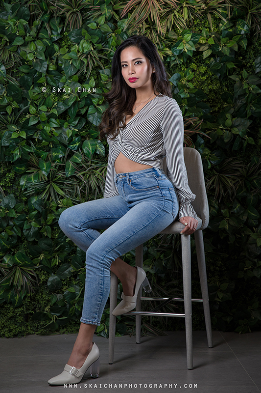 Modelling portfolio photoshoot session with Karen Ivy Diaz at Tanjong Pagar (indoor)