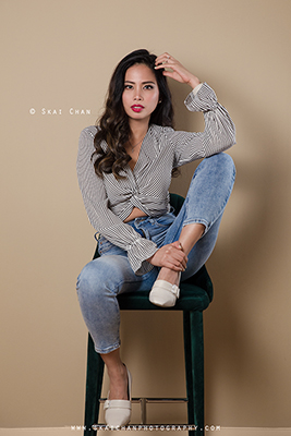 Indoor High-End Modelling Portfolio Fashion Photoshoot - Karen Ivy Diaz @ Showroom, Tanjong Pagar