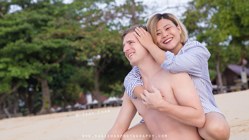 Lifestyle beach couple photoshoot session with Alexander Stiegler & Esther Pai at Castle Beach @ East Coast Park (ECP)