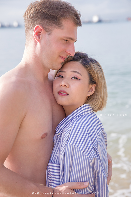 Lifestyle beach couple photoshoot session with Alexander Stiegler & Esther Pai at Castle Beach @ East Coast Park (ECP)