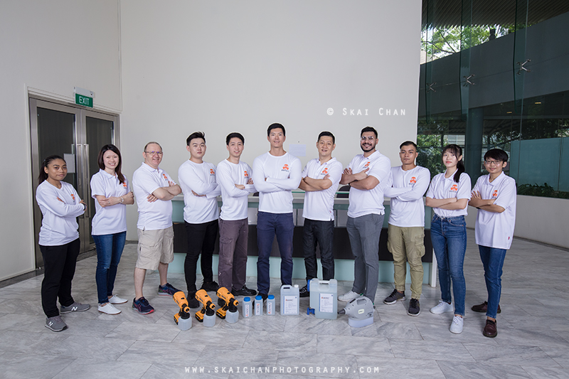 Corporate group photoshoot session with Disinfect at NTU Alumni Club