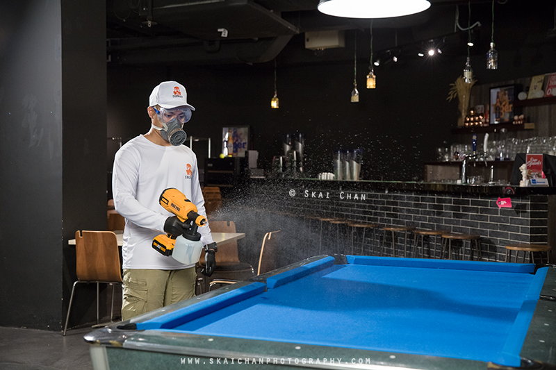 Commercial portrait photoshoot session with Disinfect