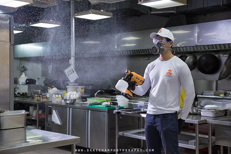 Commercial portrait photoshoot session with Disinfect