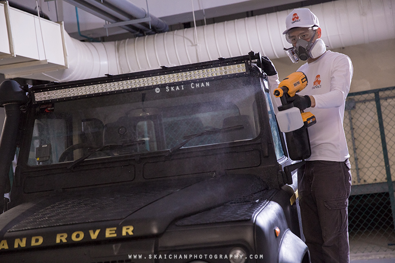 Commercial portrait photoshoot session with Disinfect