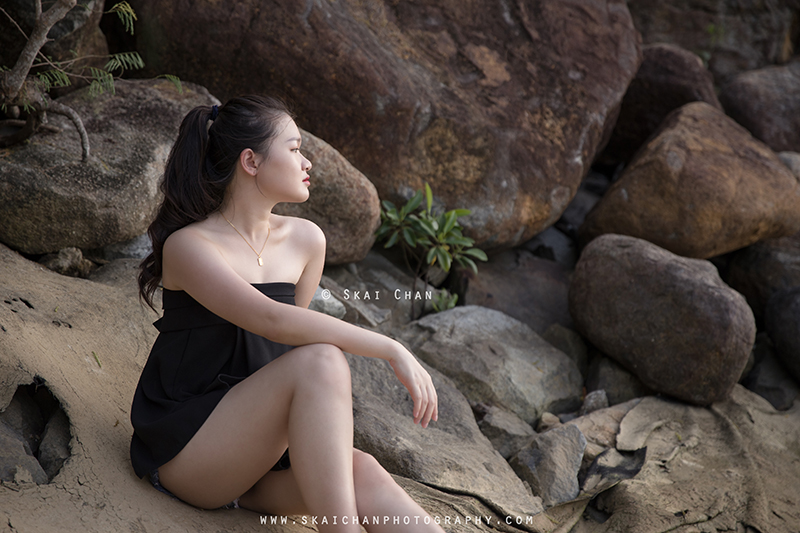 Lifestyle portrait photoshoot session with Janice Sui at Tanjong Beach, Sentosa