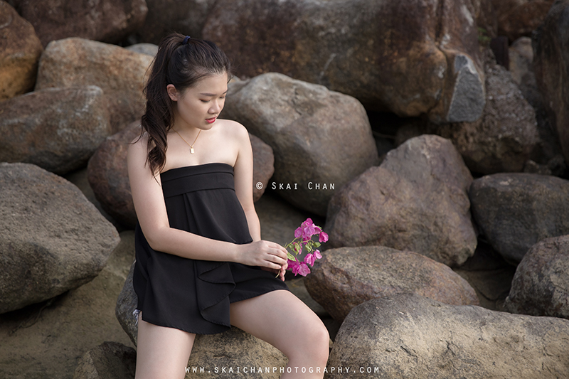Lifestyle portrait photoshoot session with Janice Sui at Tanjong Beach, Sentosa