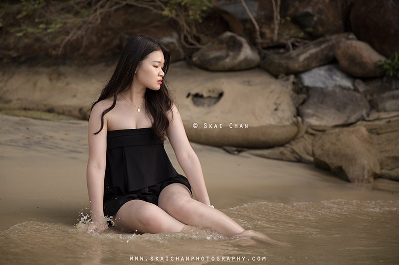 Lifestyle portrait photoshoot session with Janice Sui at Tanjong Beach, Sentosa