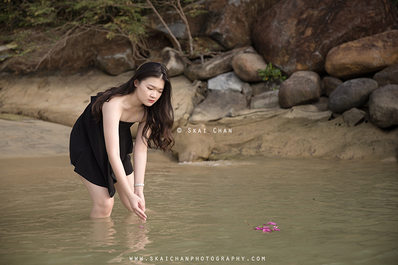 Lifestyle portrait photoshoot session with Janice Sui at Tanjong Beach, Sentosa