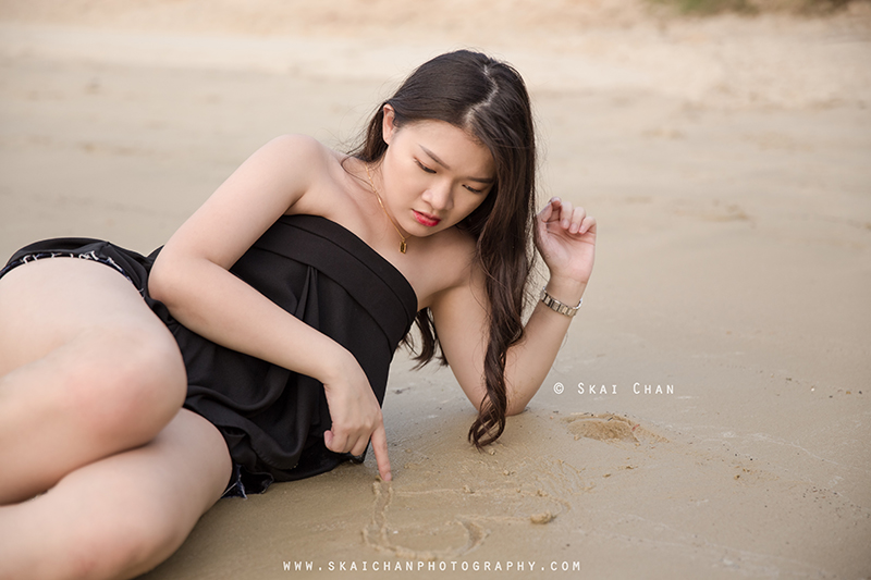 Lifestyle portrait photoshoot session with Janice Sui at Tanjong Beach, Sentosa