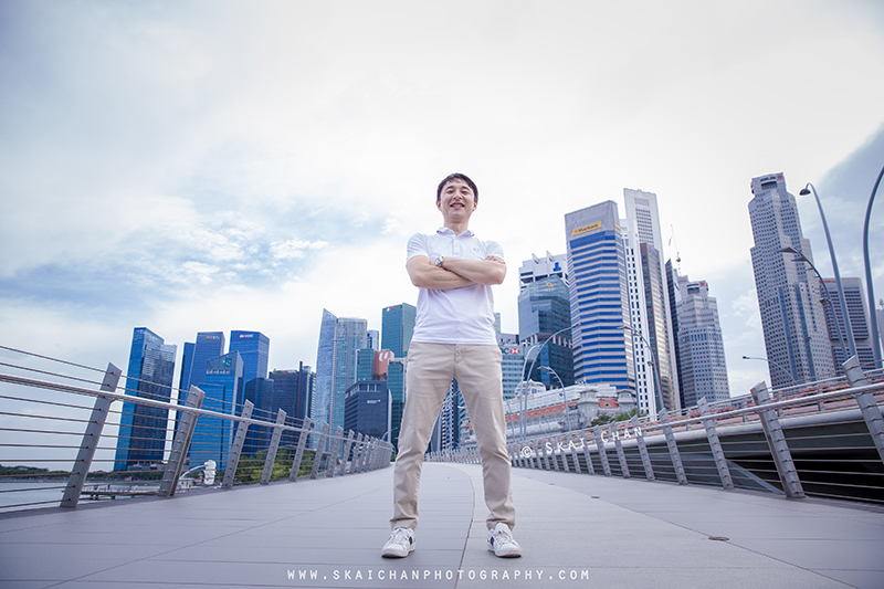 Editorial french horn portrait photoshoot session with Akira Uchida at Jubilee Bridge