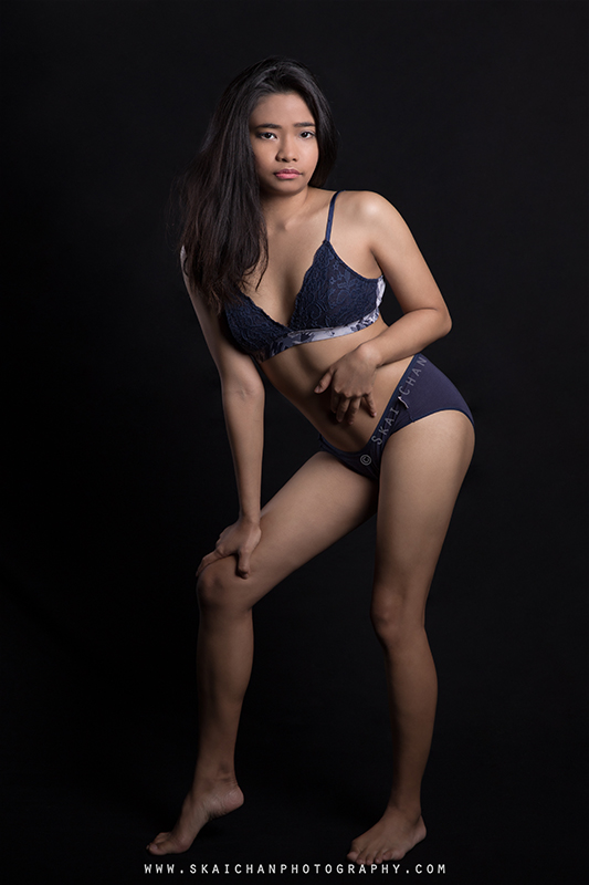 Lingerie photoshoot session with Tantiara Rosli at Tanjong Pagar (photography studio)