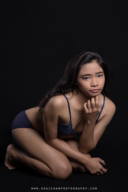 Lingerie photoshoot session with Tantiara Rosli at Tanjong Pagar (photography studio)
