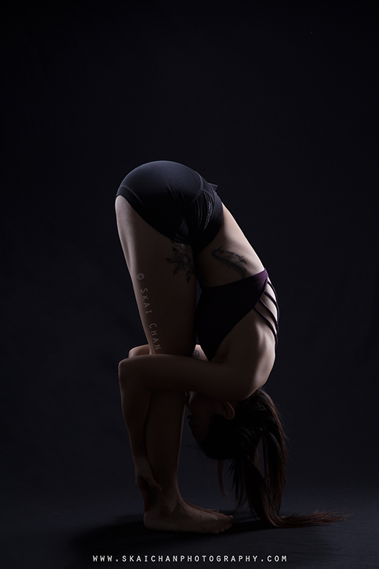 Artistic yoga studio photoshoot session with Jasmine Tan at Tanjong Pagar (photography studio)