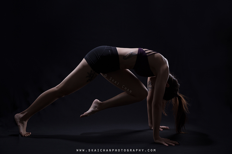 Artistic yoga studio photoshoot session with Jasmine Tan at Tanjong Pagar (photography studio)