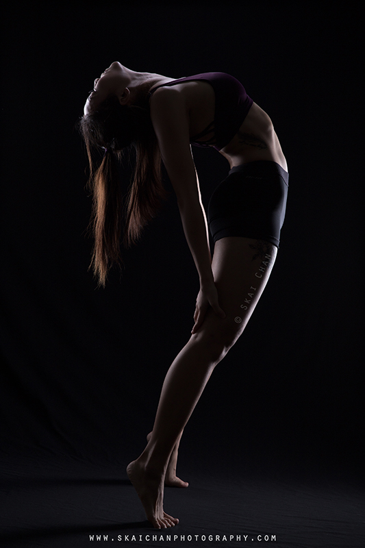 Artistic yoga studio photoshoot session with Jasmine Tan at Tanjong Pagar (photography studio)