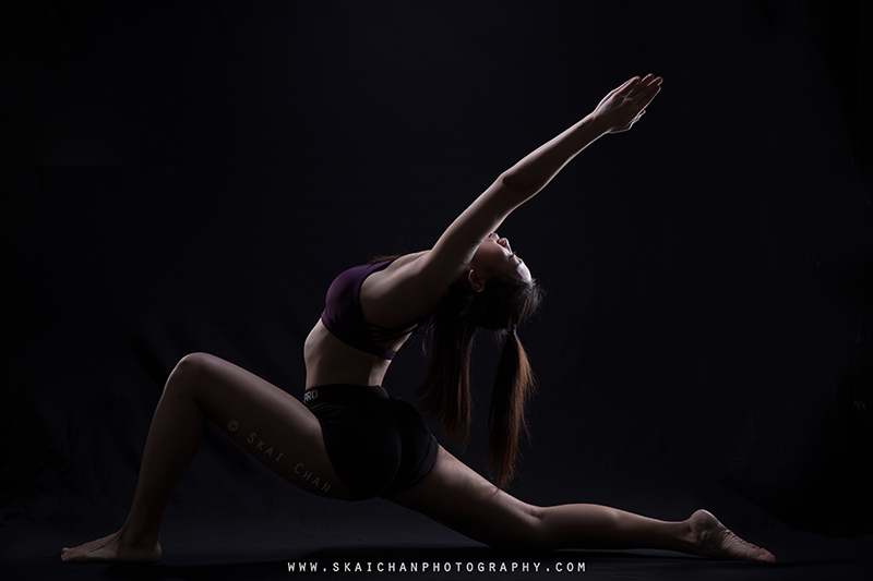 Artistic yoga studio photoshoot session with Jasmine Tan at Tanjong Pagar (photography studio)