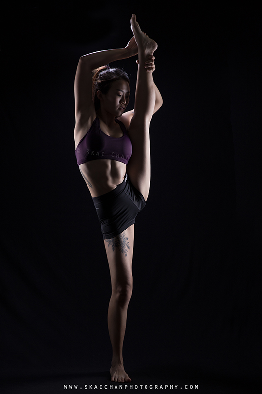 Artistic yoga studio photoshoot session with Jasmine Tan at Tanjong Pagar (photography studio)