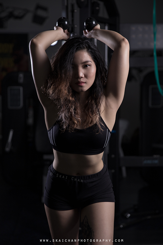 Gym fitness photoshoot session with Cho at Gold's Gym Singapore (Tai Seng outlet)