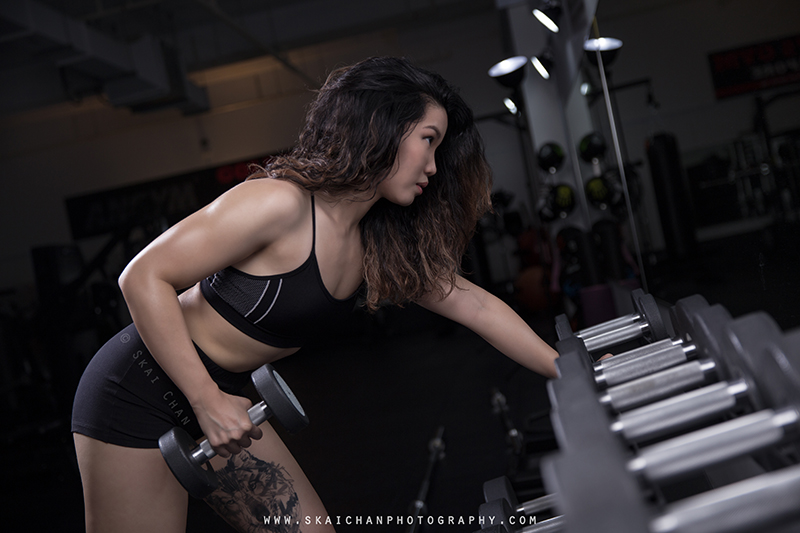 Gym fitness photoshoot session with Cho at Gold's Gym Singapore (Tai Seng outlet)