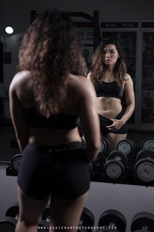 Gym fitness photoshoot session with Cho at Gold's Gym Singapore (Tai Seng outlet)