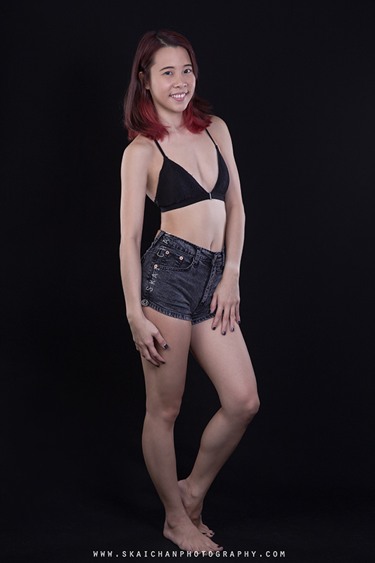 Bikini fashion studio photoshoot session with Cheryl Alicia Chua at Tanjong Pagar (photography studio)