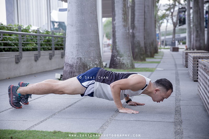 Fitness lifestyle jogging photoshoot session with Lee Yong Hao at Marina Bay Sands (MBS)