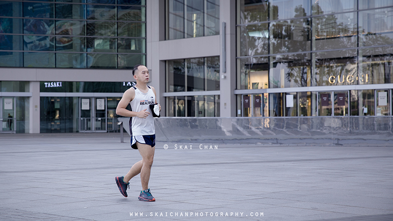 Fitness lifestyle jogging photoshoot session with Lee Yong Hao at Marina Bay Sands (MBS)