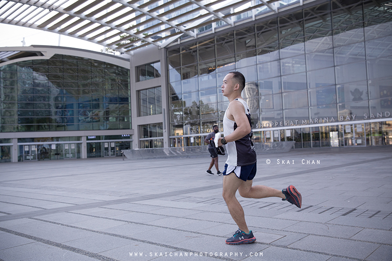Fitness lifestyle jogging photoshoot session with Lee Yong Hao at Marina Bay Sands (MBS)