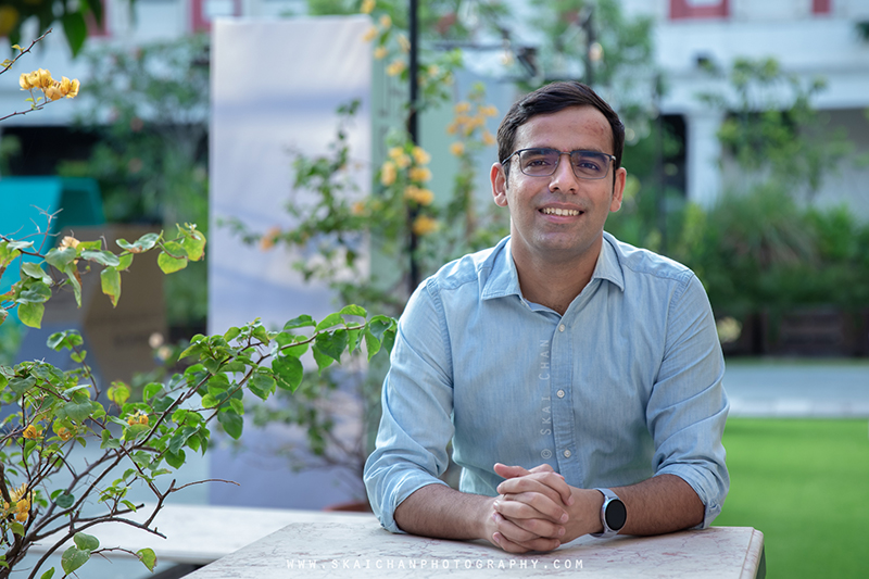 casual corporate portrait using natural light