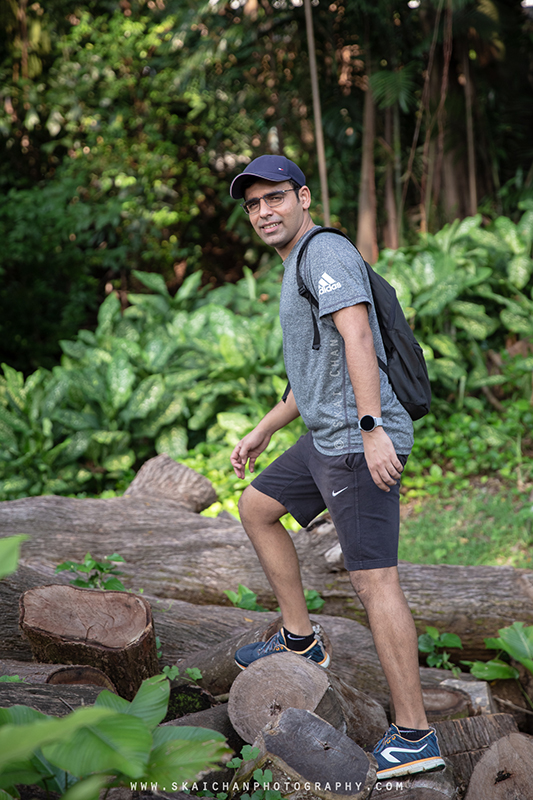 Outdoor fitness lifestyle photoshoot session with Rajput at Fort Canning Park