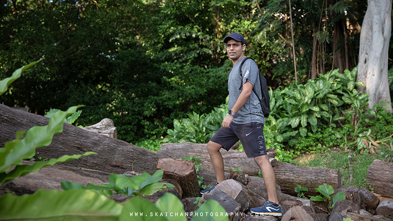 Outdoor fitness lifestyle photoshoot session with Rajput at Fort Canning Park
