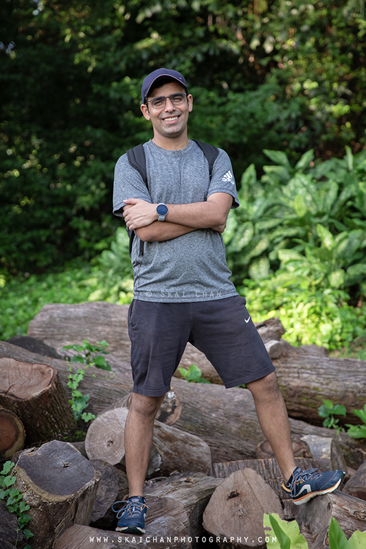 Outdoor fitness lifestyle photoshoot session with Rajput at Fort Canning Park