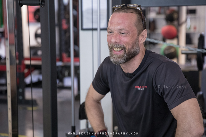 Commercial interview photoshoot session with Gold's Gym Singapore at various gym outlets