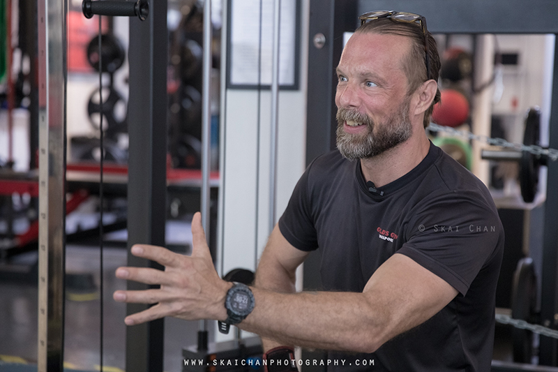 Commercial interview photoshoot session with Gold's Gym Singapore at various gym outlets