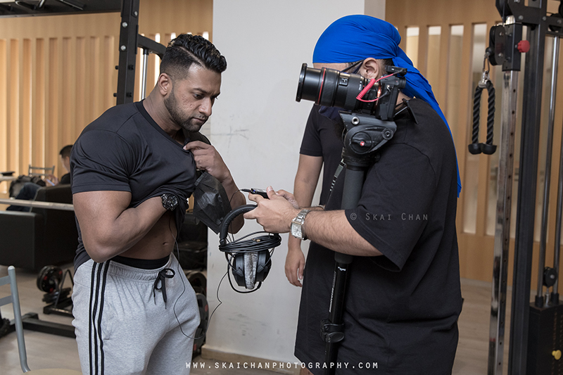 Commercial interview photoshoot session with Gold's Gym Singapore at various gym outlets