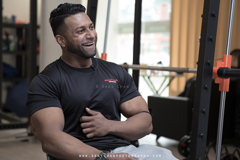 Commercial interview photoshoot session with Gold's Gym Singapore at various gym outlets