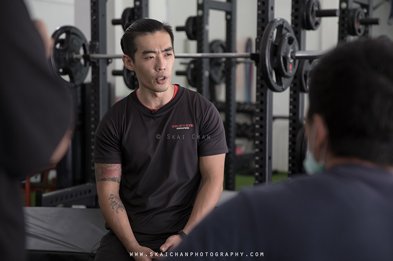 Commercial interview photoshoot session with Gold's Gym Singapore at various gym outlets