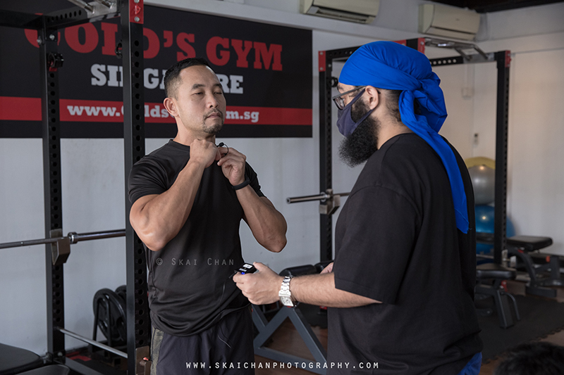 Commercial interview photoshoot session with Gold's Gym Singapore at various gym outlets