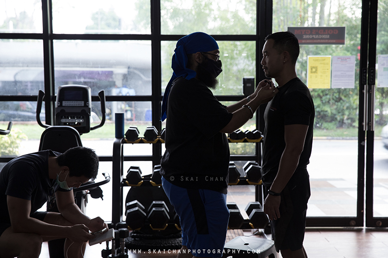 Commercial interview photoshoot session with Gold's Gym Singapore at various gym outlets
