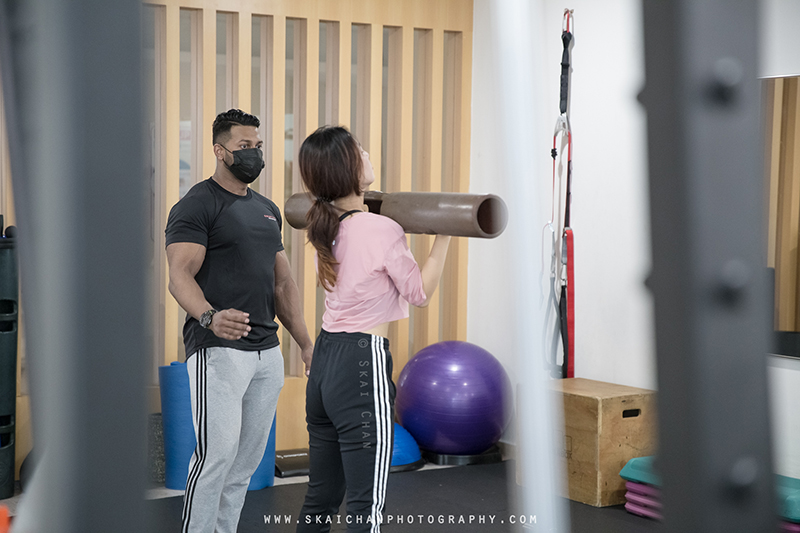 Commercial personal training photoshoot session with Gold's Gym Singapore at various gym outlets