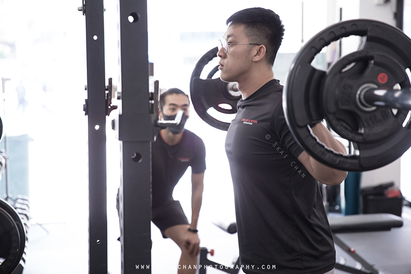 Commercial personal training photoshoot session with Gold's Gym Singapore at various gym outlets