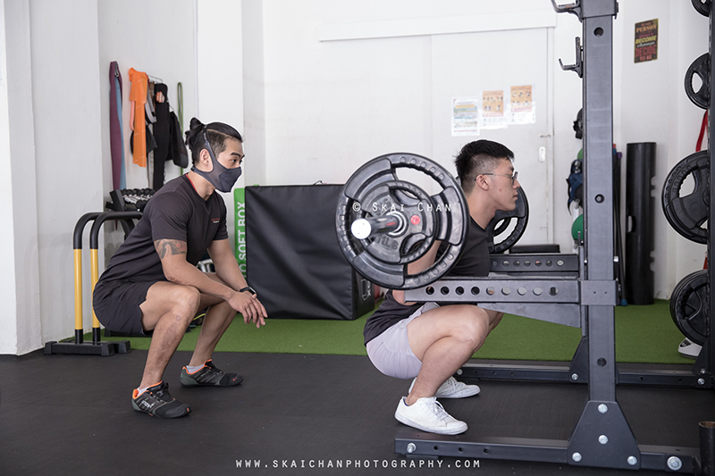 Commercial personal training photoshoot session with Gold's Gym Singapore at various gym outlets