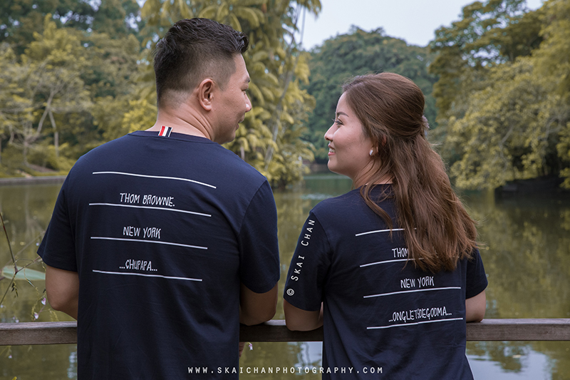 Outdoor casual couple photoshoot session with Andrew & Joelle at Dempsey Hill & Singapore Botanic Gardens