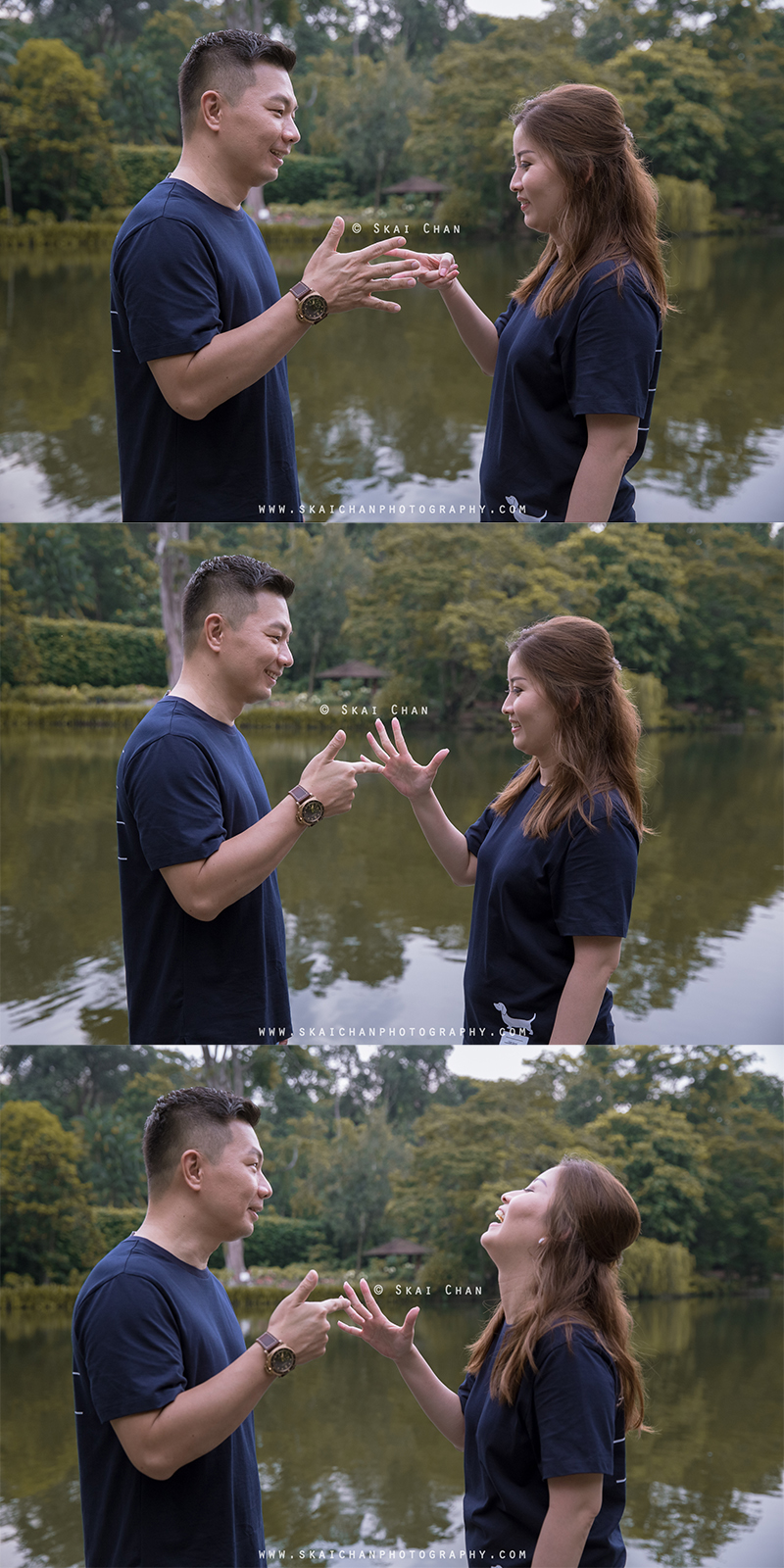 Outdoor casual couple photoshoot session with Andrew & Joelle at Dempsey Hill & Singapore Botanic Gardens